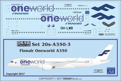 1:200 Finnair 'OneWorld' Airbus A.350-900