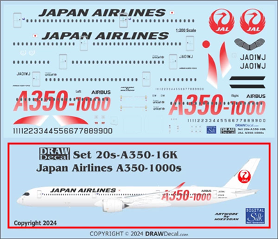 1:200 Japan Airlines Airbus A.350-1000