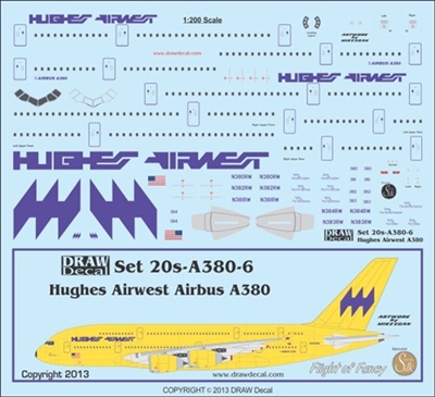 1:200 Hughes Airwest Airbus A.380