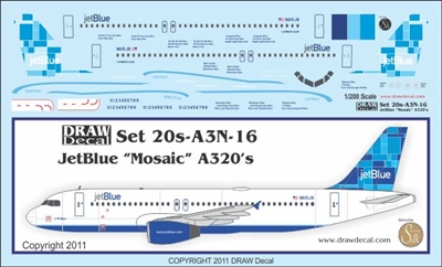 1:200 JetBlue Airbus A.320 'Mosaic'