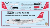 1:200 NWA Northwest Airbus A.319