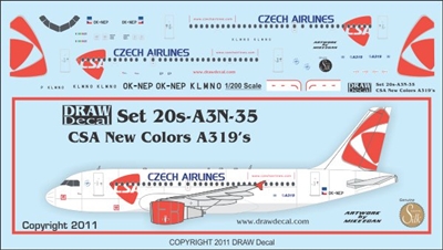 1:200 CSA Czech Airlines Airbus A.319
