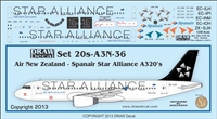 1:200 Air New Zealand/Spanair 'Star Alliance' A.320