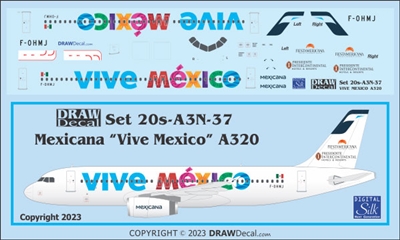 1:200 Mexicana 'Vive Mexico' Airbus A.320