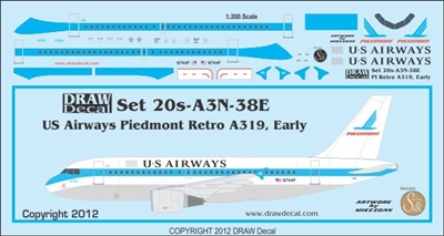 1:200 US Airways 'Piedmont' (early cs) A.319