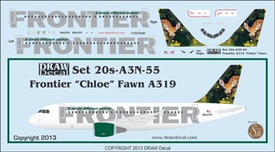 1:200 Frontier 'Chloe the Fawn' `Airbus A.319