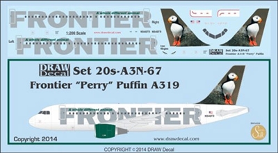 1:200 Frontier 'Perry the Puffin' Airbus A.319