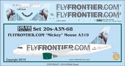 1:200 Frontier 'Mickey the Moose' Airbus A.319
