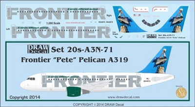 1:200 Frontier 'Pete the Pelican' Airbus A.319