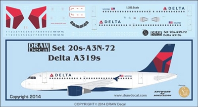1:200 Delta Airlines (2007 cs) Airbus A.319