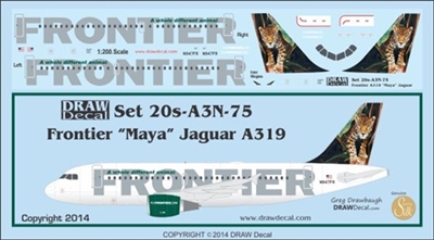 1:200 Frontier 'Maya the Jaguar' Airbus A.319