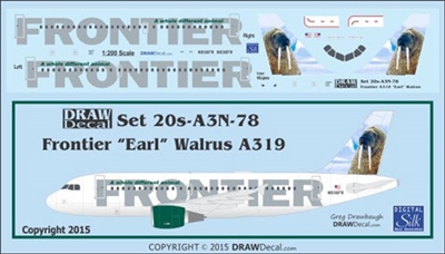 1:200 Frontier 'Earl the Walrus' Airbus A.319