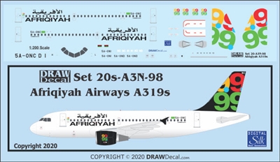 1:200 Afriqiyah Airways Airbus A.319