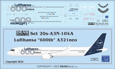 1:200 Lufthansa (2018 cs) '600th Airbus' Airbus A.321NEO
