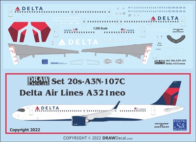 1:200 Delta Airlines Airbus A.321NEO (with Corogard)