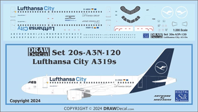1:200 Lufthansa City Airbus A.319