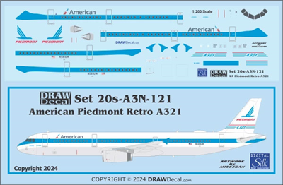 1:200 American Airlines 'Piedmont' Airbus A.321