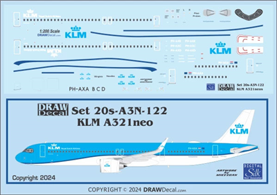 1:200 KLM (2024 cs) Airbus A.321NEO