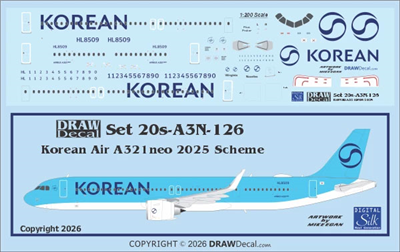 1:200 Korean Air (2026 cs) Airbus A.321NEO