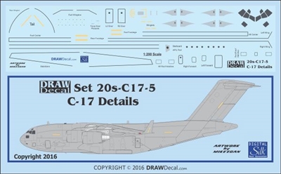 1:200 McDD C17 Globemaster III Stripes & Details