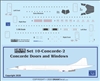 1:200 BAC Sud Concorde Doors, Windows and Details