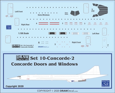 1:200 BAC Sud Concorde Doors, Windows and Details