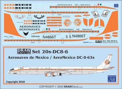 1:200 Aeronaves de Mexico Douglas DC-8-63