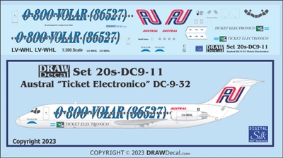 1:200 Austral 'Ticket Electronico' Douglas DC-9-30