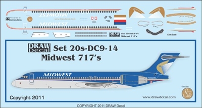 1:200 Midwest Airlines Boeing 717-200