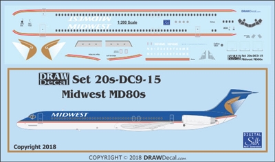 1:200 Midwest Airlines McDD MD-80