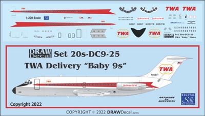 1:200 Trans World Airlines (twin globe cs) Douglas DC-9-10