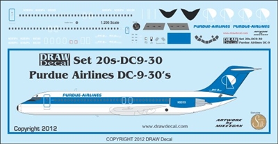 1:200 Purdue Airlines Douglas DC-9-30