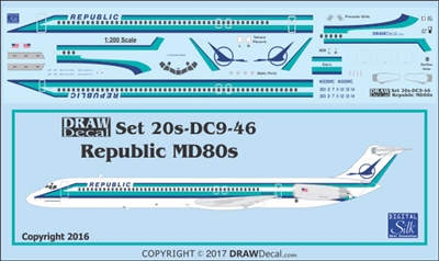 1:200 Republic Airlines McDD MD-80