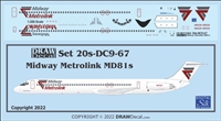 1:200 Midway Airlines Metrolink McDD MD80