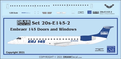 1:200 Embraer 145 Doors and Windows