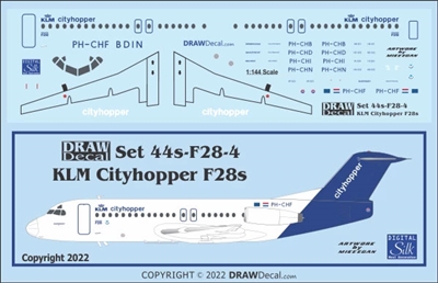 1:200 KLM Cityhopper Fokker F28-4000