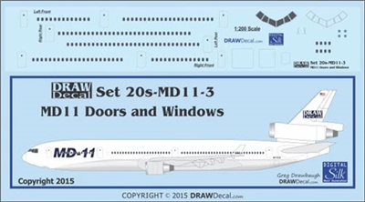 1:200 McDD MD-11 Doors & Windows