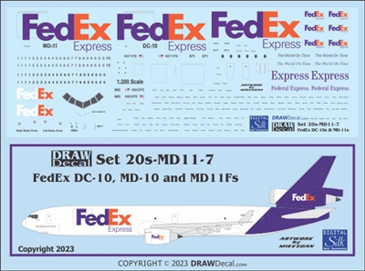 1:200 FedEx McDD DC-10, MD-10 and MD-11F