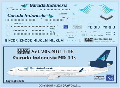 1:200 Garuda Indonesia McDonnel Douglas McDD MD-11