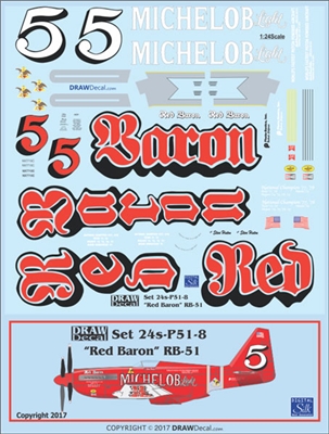 1:24 N.A. RB-51D Mustang "Red Baron"