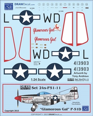 1:24 N.A. P-51D Mustang  "Glamourous Gal"