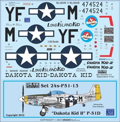 1:24 N.A. P-51D Mustang  "Dakota Kid II"