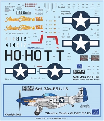 1:24 N.A. P-51D Mustang  "Slender, Tender & Tall"