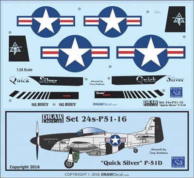 1:24 N.A. P-51D Mustang  "Quick Silver"