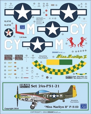 1:24 N.A.R. P-51D Mustang  'Miss Marilyn II'