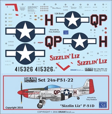 1:24 N.A.R. P-51D Mustang  'Sizzlin' Liz'