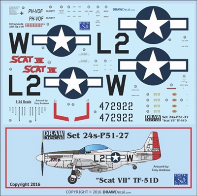 1:24 N.A.R. TF-51D Mustang  Robin Olds "Scat VII"