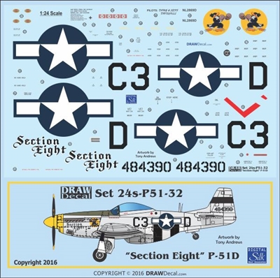 1:24 N.A. P-51D Mustang  "Section 8"