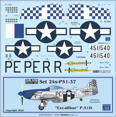1:24 N.A. P-51D Mustang  "Excalibur"