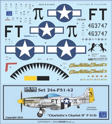 1:24 N.A. P-51D Mustang  "Charlotte's Chariott II"